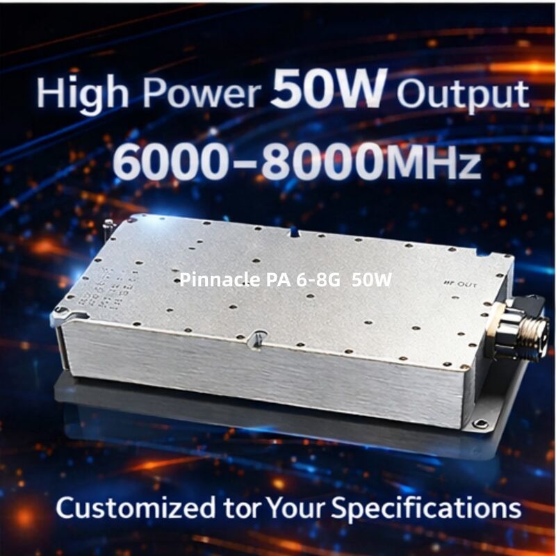 Μονάδα ενισχυτή υψηλής ισχύος 50W 810 GHz Υψηλής απόδοσης ενισχυτή ισχύος ραδιοσυχνοτήτων για εφαρμογές ζώνης X